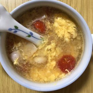 簡単！ミックスビーンズとミニトマトのスープ♪